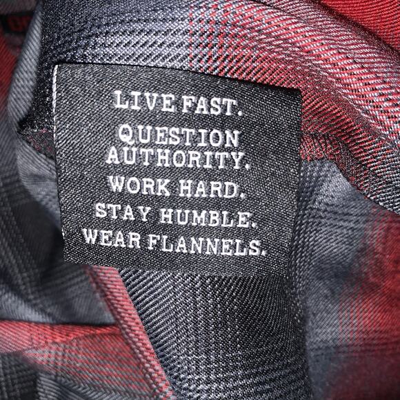 Dixxon Flannel Co. Form and Function Women’s Gray/Red Plaid Button Up Shirt XL - Picture 6 of 7